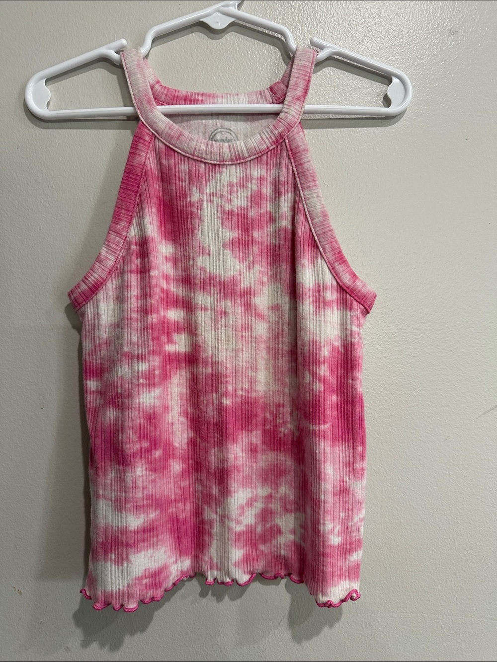 NWOT Wonder Nation Girls Pink Tie Dye Ribbed Tank Top Size 6-6X